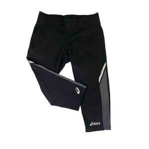ASICS Capri Leggings Black  Gray SZ Med